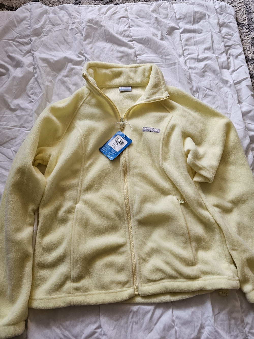 Columbia Kids Pale Yellow Full-Zip Fleece Jacket